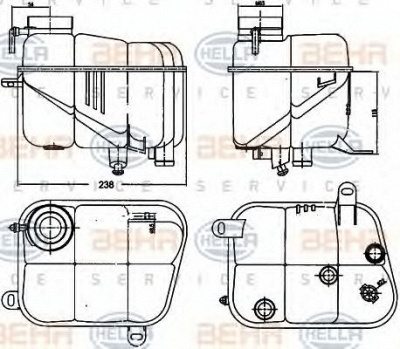 HELLA 8ma376755161 -  Компенсационный бак, охлаждающая жидкость