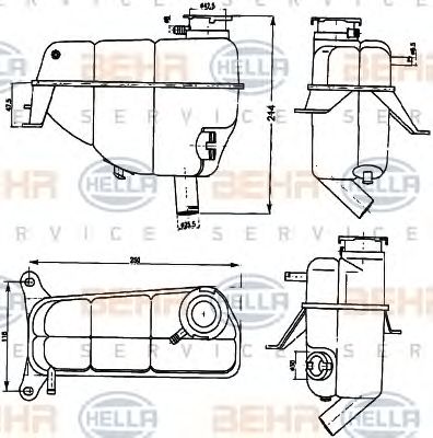 HELLA 8ma376755171 -  Компенсационный бак, охлаждающая жидкость