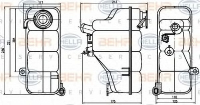 HELLA 8ma376755191 -  Компенсационный бак, охлаждающая жидкость