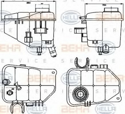 HELLA 8ma376755221 -  Компенсационный бак, охлаждающая жидкость
