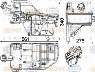 HELLA 8ma376756721 -  Компенсационный бак, охлаждающая жидкость
