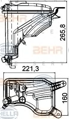 HELLA 8ma376789751 -  Компенсационный бак, охлаждающая жидкость