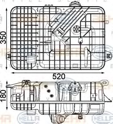 HELLA 8ma376923791 -  Компенсационный бак, охлаждающая жидкость