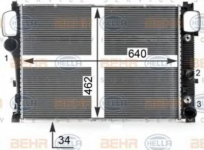HELLA 8mk376700614 -  Радиатор, охлаждение двигателя