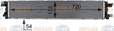 HELLA 8mk376701271 -  Низкотемпературный охладитель, интеркулер