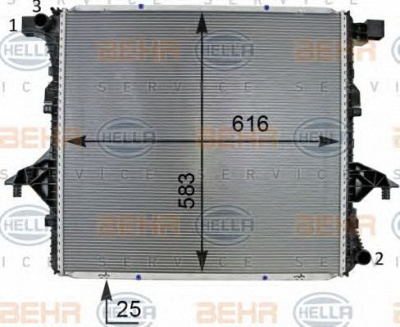 HELLA 8mk376701311 -  Радиатор, охлаждение двигателя