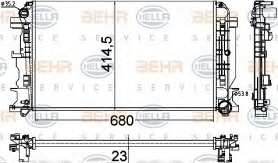 HELLA 8mk376701361 -  Радиатор, охлаждение двигателя