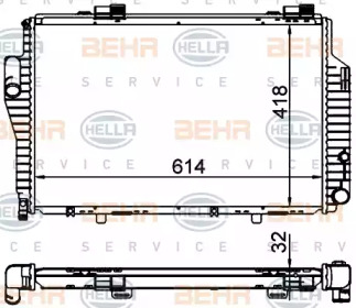 HELLA 8mk376701714 -  Радиатор, охлаждение двигателя