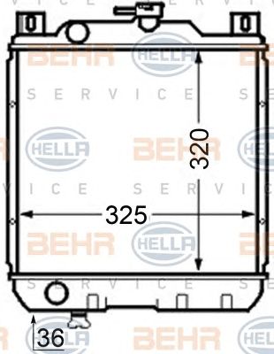 HELLA 8mk376704791 -  Радиатор, охлаждение двигателя