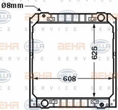 HELLA 8mk376705761 -  Радиатор, охлаждение двигателя