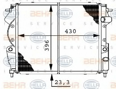 HELLA 8mk376706391 -  Радиатор, охлаждение двигателя