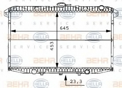 HELLA 8mk376706481 -  Радиатор, охлаждение двигателя