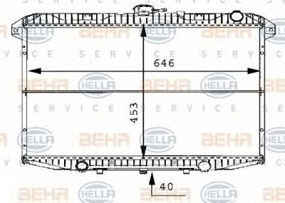 HELLA 8mk376706491 -  Радиатор, охлаждение двигателя