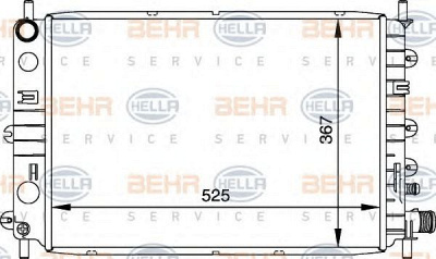 HELLA 8mk376706651 -  Радиатор, охлаждение двигателя