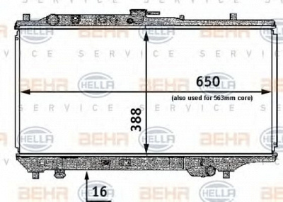 HELLA 8mk376707411 -  Радиатор, охлаждение двигателя