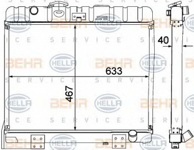 HELLA 8mk376709361 -  Радиатор, охлаждение двигателя