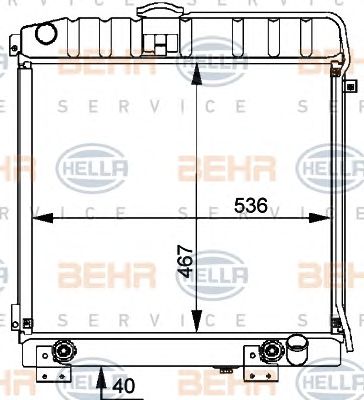 HELLA 8mk376709481 -  Радиатор, охлаждение двигателя