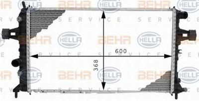 HELLA 8mk376710331 -  Радиатор, охлаждение двигателя