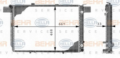 HELLA 8mk376710341 -  Радиатор, охлаждение двигателя