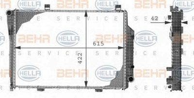 HELLA 8mk376710351 -  Радиатор, охлаждение двигателя