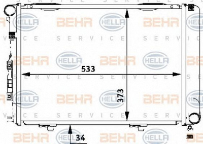 HELLA 8mk376710651 -  Радиатор, охлаждение двигателя