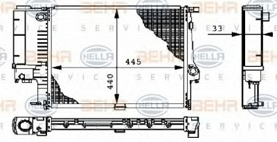 HELLA 8mk376711081 -  Радиатор, охлаждение двигателя