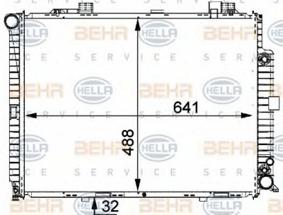 HELLA 8mk376711151 -  Радиатор, охлаждение двигателя