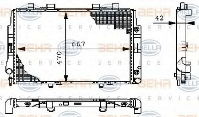 HELLA 8mk376711174 -  Радиатор, охлаждение двигателя