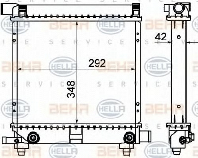 HELLA 8mk376711314 -  Радиатор, охлаждение двигателя