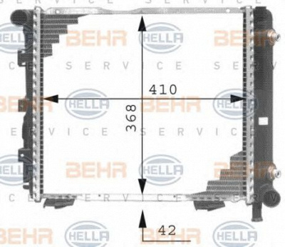 HELLA 8mk376711321 -  Радиатор, охлаждение двигателя