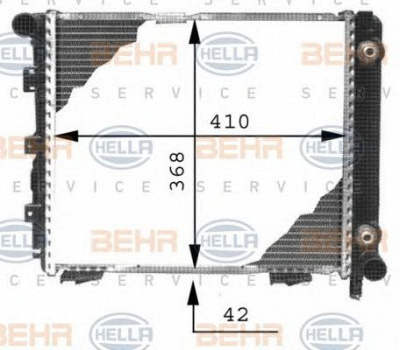 HELLA 8mk376711334 -  Радиатор, охлаждение двигателя