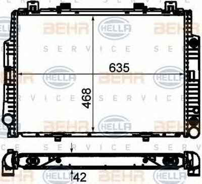 HELLA 8mk376711511 -  Радиатор, охлаждение двигателя