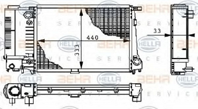 HELLA 8mk376711591 -  Радиатор, охлаждение двигателя