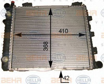 HELLA 8mk376712151 -  Радиатор, охлаждение двигателя