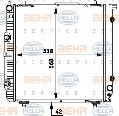 HELLA 8mk376712331 -  Радиатор, охлаждение двигателя