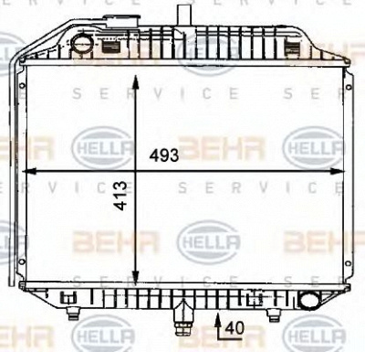HELLA 8mk376712411 -  Радиатор, охлаждение двигателя