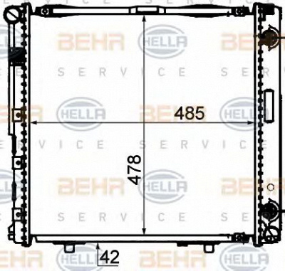 HELLA 8mk376712444 -  Радиатор, охлаждение двигателя