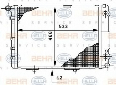 HELLA 8mk376712454 -  Радиатор, охлаждение двигателя