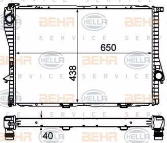 HELLA 8mk376712484 -  Радиатор, охлаждение двигателя