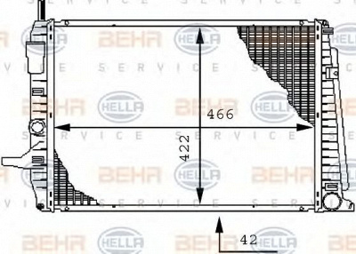 HELLA 8mk376712561 -  Радиатор, охлаждение двигателя