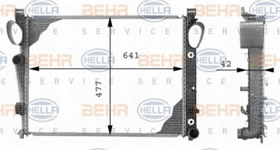 HELLA 8mk376712574 -  Радиатор, охлаждение двигателя