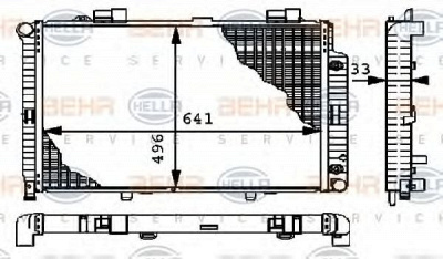 HELLA 8mk376712581 -  Радиатор, охлаждение двигателя