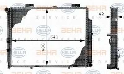 HELLA 8mk376712644 -  Радиатор, охлаждение двигателя