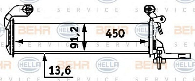 HELLA 8mk376712661 -  Радиатор, охлаждение двигателя