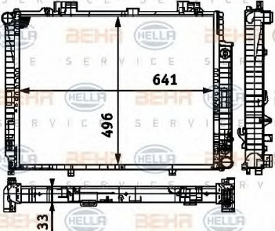HELLA 8mk376712741 -  Радиатор, охлаждение двигателя