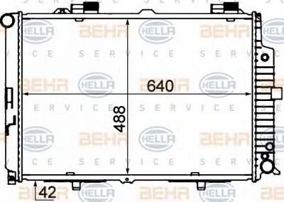 HELLA 8mk376712784 -  Радиатор, охлаждение двигателя