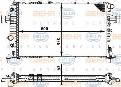HELLA 8mk376713014 -  Радиатор, охлаждение двигателя