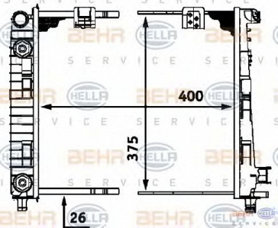 HELLA 8mk376713061 -  Радиатор, охлаждение двигателя
