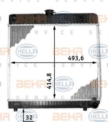 HELLA 8mk376713211 -  Радиатор, охлаждение двигателя