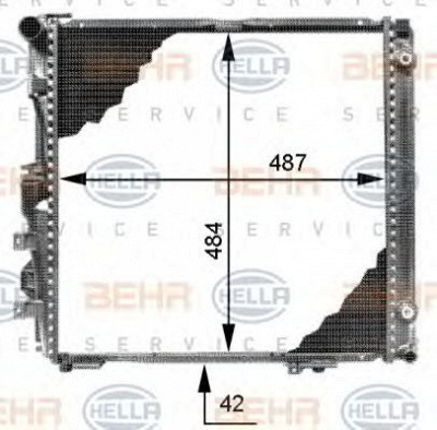 HELLA 8mk376713294 -  Радиатор, охлаждение двигателя